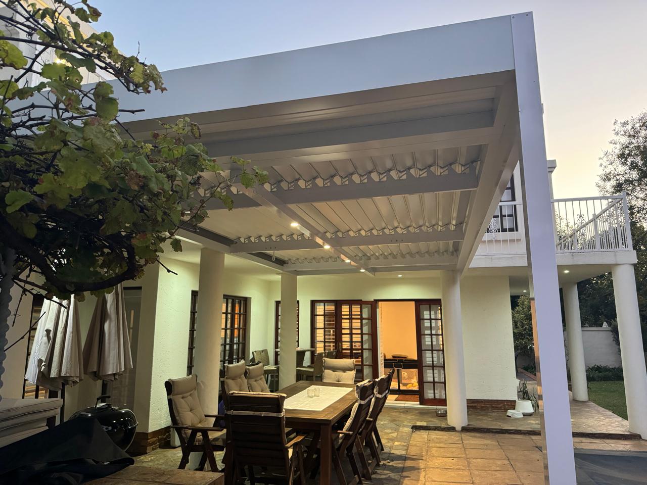 White louvre with downlights, Benoni